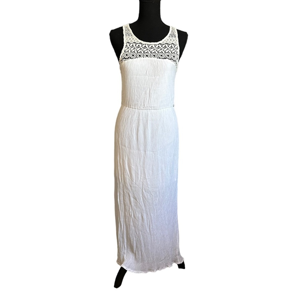 Rosette by Be Cool White Embroidered Midi Dress Size Small